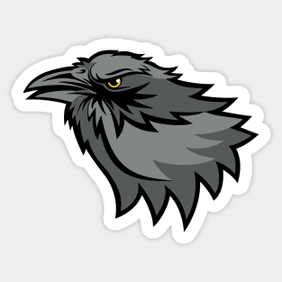 Fiery Raven Mascot Sticker